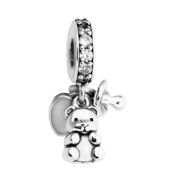 

Детские Сокровища Подвеска серебро Шарм болтается подлинной S925 стерлингового серебра подходит для пандора стиль браслет бесплатная доставка H8ale 792100CZ