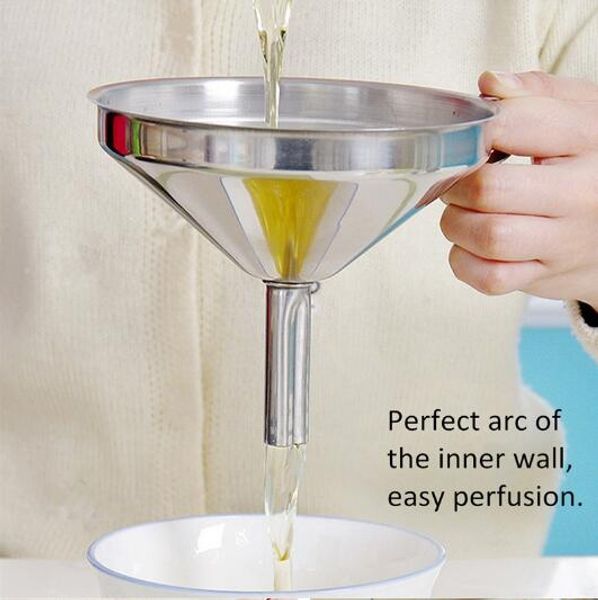 

4 inch stainless steel funnel with detachable strainer kitchen tools funnels sf fedex ups ems ing
