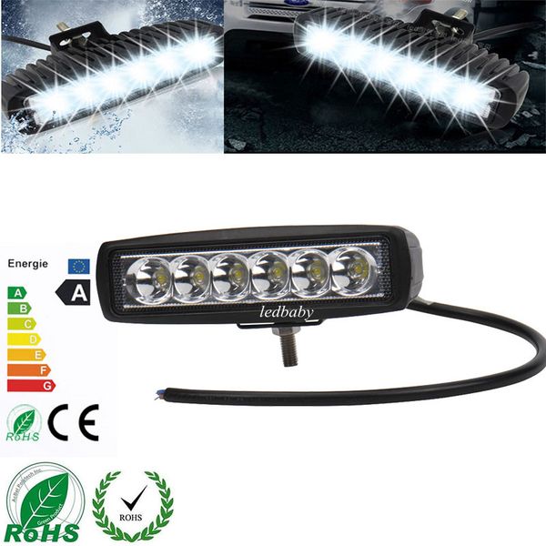 

1800 lm 6 дюймов 18 вт 6 x 3 вт автомобиля cree светодиодные работы свет потока света пятно света для катания на лодках охота рыбалка