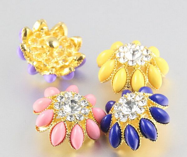

pink popular zinc alloy 20mm noosa chunks snap button flower crystal rhinestone noosa snap button snap jelwery diy handmade button jelwery