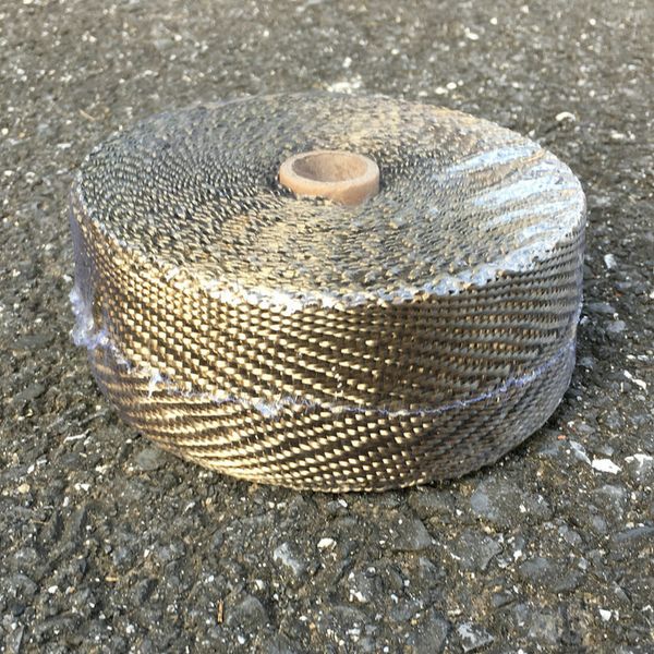 5CM X 10M Titanium Lava Exhaust Header Pipe Heat Wrap 1 Roll Stainless Ties Kit