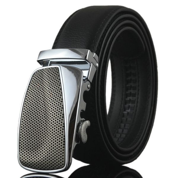 

2018 new fashion new men's automatic buckle black belt designer belts men 100% leather belt luxury, Black;brown
