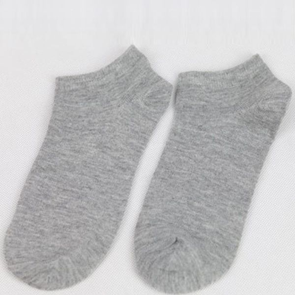 

wholesale-75% cotton+25% ployster 1 pair men's cotton soft shallow mouth socks solid sport casual socks, Black
