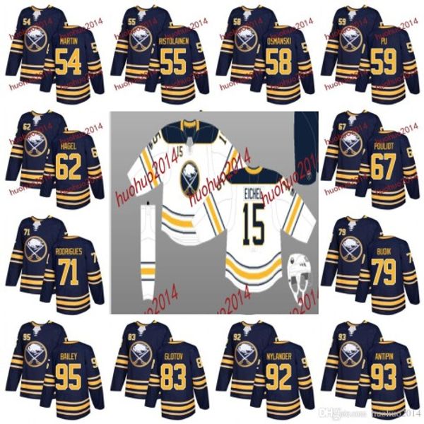 

100th Buffalo Sabres 2017-2018 Zemgus Girgens Brycen Martin Rasmus Ristolainen Austin Osmanski Cliff Pu Brandon Hagel Karbacek Hockey Jersey