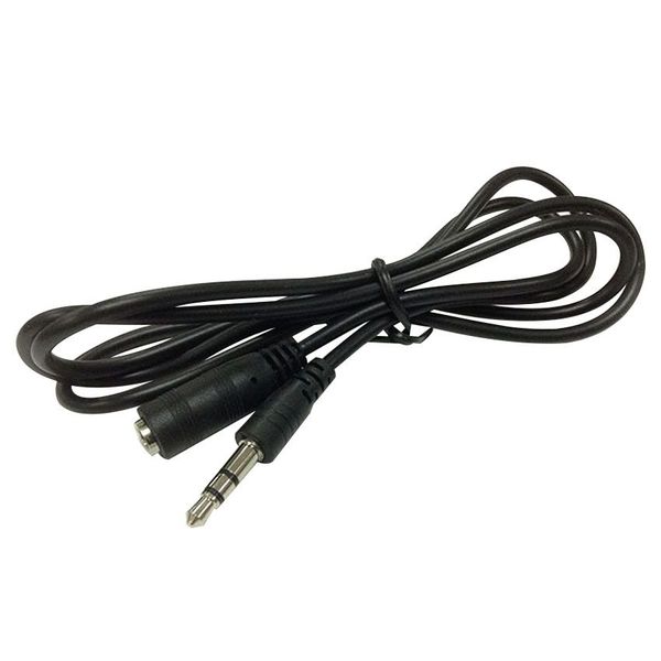 Großhandel 100 teile/los schwarz 1M 3FT Stereo Audio Verlängerung Kabel 3,5mm Stecker auf Buchse Kostenloser Versand