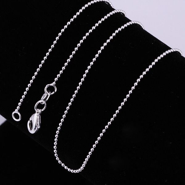 

100pcs lot 925 sterling silver ball bead chains necklace chains jewelry 1630