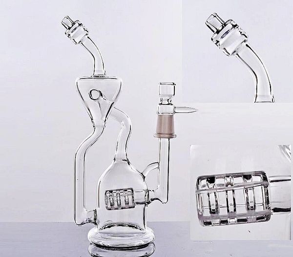 2022 Árvore Recycler Triple Perce Cóia de Vidro de Água Bubbler 14.4mm Arenga Mão Inline Catcher Azil Rigs Pulso Bongs Vidro