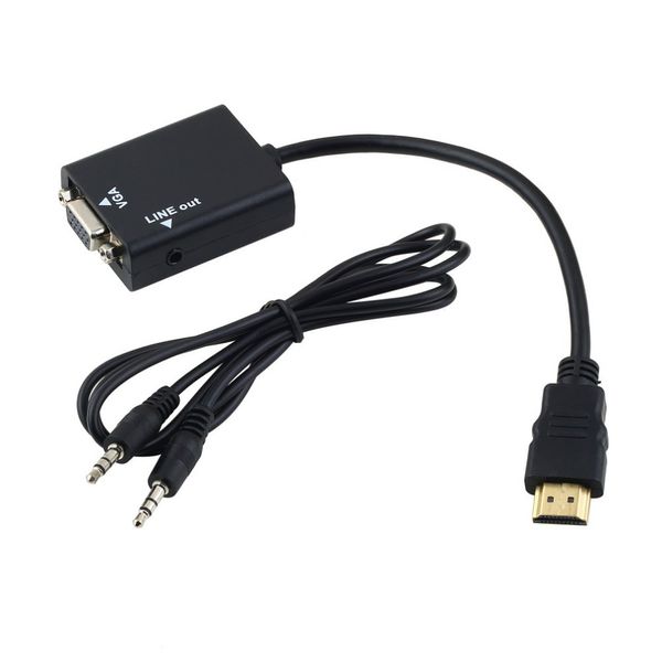 

hdmi male to vga female & 3.5mm audio cable hd video cable converter adapter 1080p hdtv