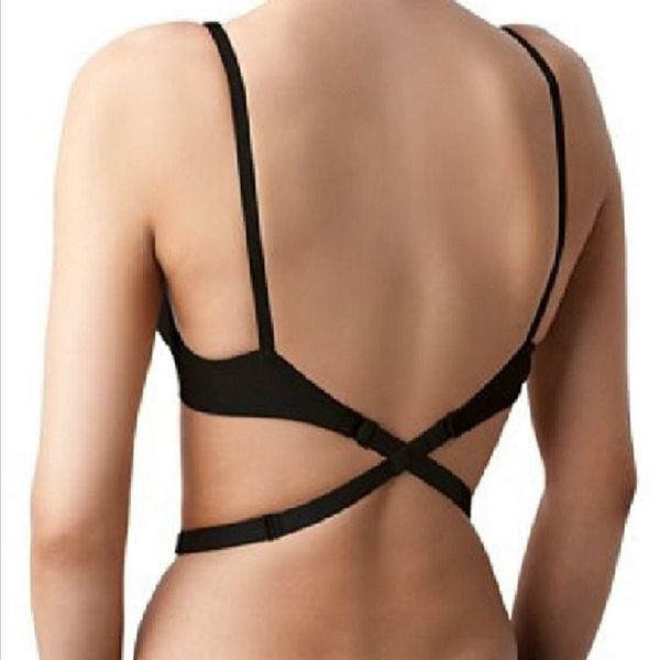 

wholesale-women low back backless bra strap adapter converter fully adjustable extender hook 2016 sale, Black;white