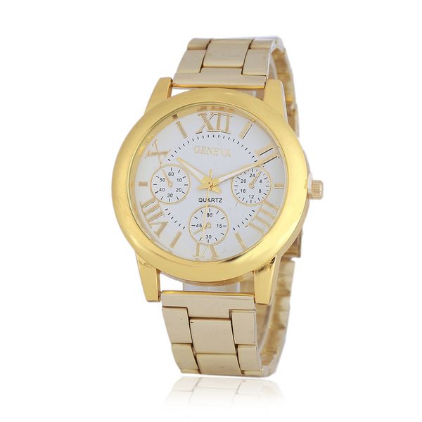 

2019 european and american foreign trade geneva three eyes alloy men watch fashion business men watch, Slivery;brown