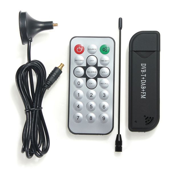 Freeshipping USB 2.0 Digital HDTV Sintonizzatore TV Registratore Ricevitore Stick RTL-SDR + DAB + FM R820T