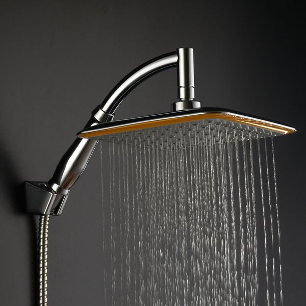 En ucuz!! toptan 9 inç büyük boy kare yağış evrensel Watersaving hidroterapi anyon duş başlığı showerhead