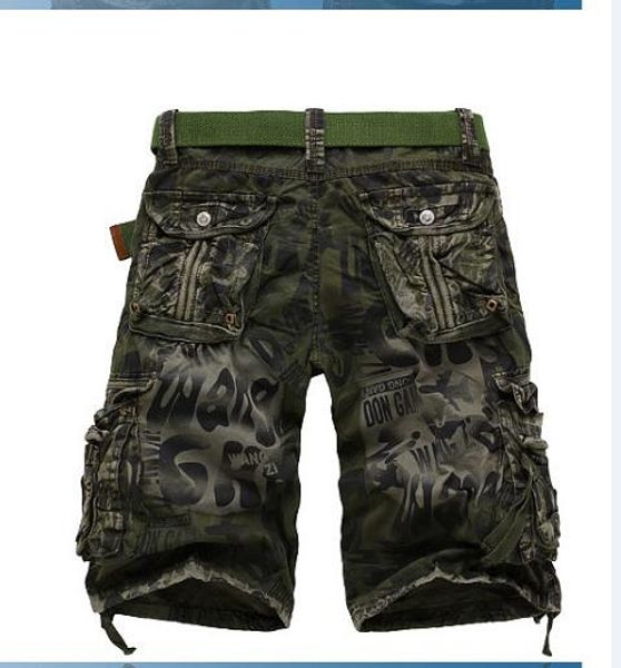 Wholesale-Men's Clothing Summer Fashion Mens Casual Loose Bermuda Masculina Knee-Length Camouflage Multi-Pocket Cargo Men Shorts