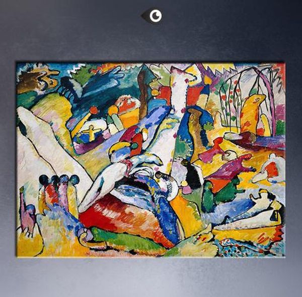 

sketch for composition ii by wassily kandinsky,genuine handpainted abstract art oil painting on canvas customized size