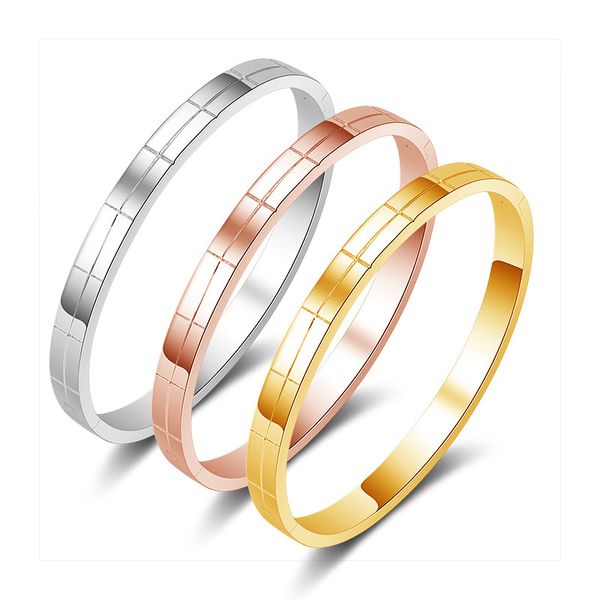 Praça Cruz Pulseira de prata 925 / Rose Gold / abertura de ouro Fivela para As Mulheres Pulseira Pulseira jóias da moda 10 pçs / lote