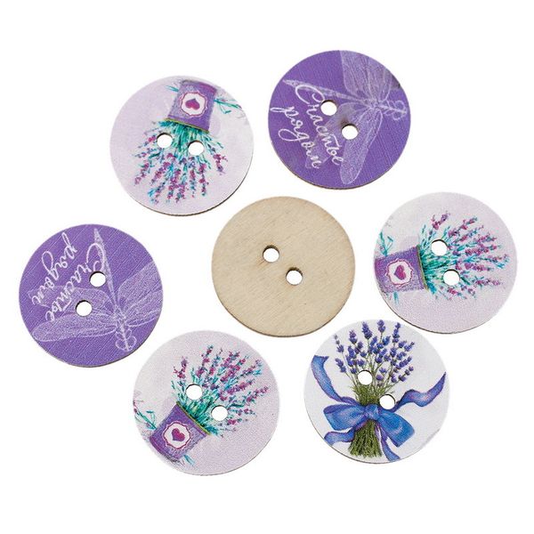 

50 piece colorfull color wool button 2 hole button dragonfly lavender round sewing clothing accessories 24mm button sewing butterfly, Blike;white