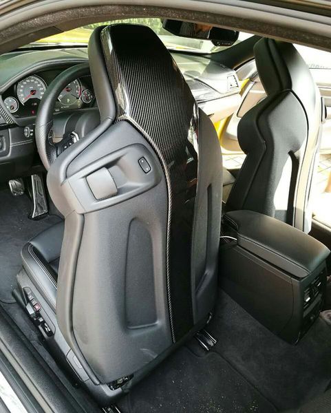 

реальный углеродного волокна спинки сиденья заднего сиденья отделка крышки 4 шт. / компл. для bmw f80 m3 f82 m4