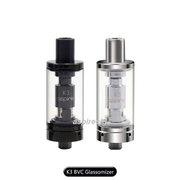 

100% оригинальный Aspire K3 BVC Glassomizer бак с 1.8 ohm Nautilus K3 бак BVC атомайзер 2 мл емкость BVC нижней вертикальной катушки