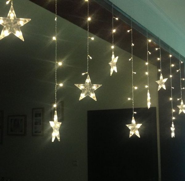 LED-Weihnachtsschmuck. Fenster schmückt Veranda, Trennwand, Türvorhang, Hochzeitsraumaufteilung. 3,5 m * 0,65 m LED-Vorhang-Serie mit blinkenden LED-Leuchten