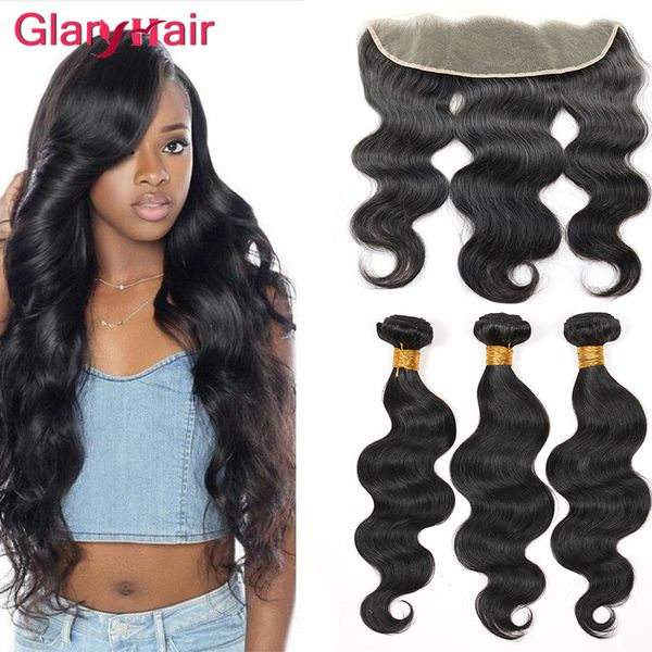 

most popular 13x4 brazilian lace frontal closure with body wave virgin hair bundles remy human hair extensions and frontal weaves closure, Black;brown