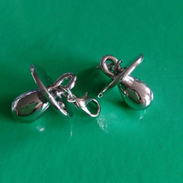 

18*21mm silver plated baby pacifier lobster clasp charms pendant for bracelet diy floating charm 10pcs jewelry making, Bronze;silver