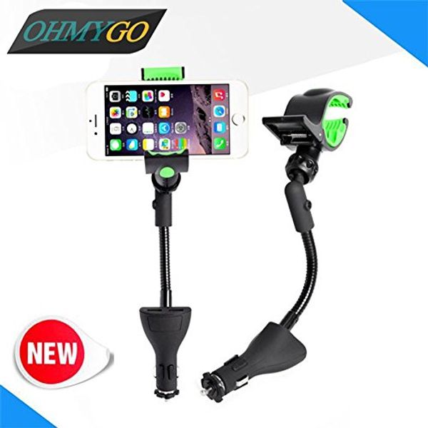 

universal car phone holder mount with dual usb charger cradle for iphone samsung galaxy note etc phones gps pad support 3.5-6.3