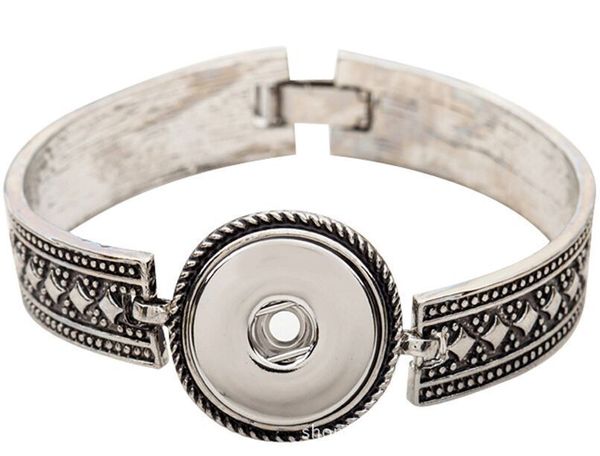 

new(wangsh)1 vintage ginger snaps 1 snap bracelet fit interconvertible 18mm/12mm snap button jewelry, Golden;silver