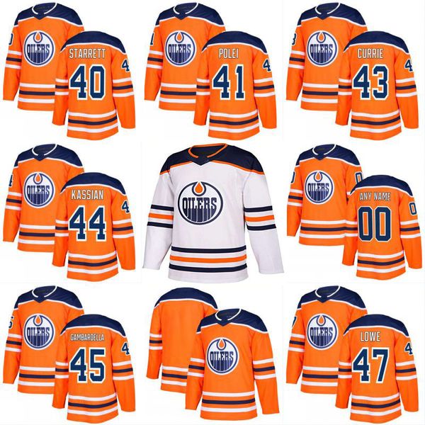 

2017-2018 Season 40 Shane Starrett 41 Evan Polei 43 Josh Currie 44 Zack Kassian 45 Joe Gambardella Edmonton Oilers Custom Hockey Jerseys