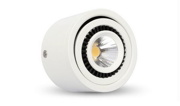 

dimmable new 360 degree rotating cob led downlight 7w 10w 15w spot led light surface mounted ceiling lamp ac110v/ac220v