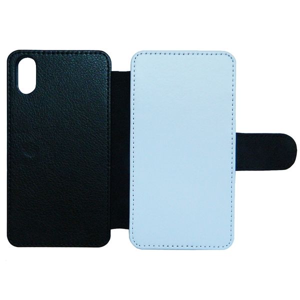

for iphone x leather sublimation case with printable blank polyester fabric with card slot 100pcs/lot