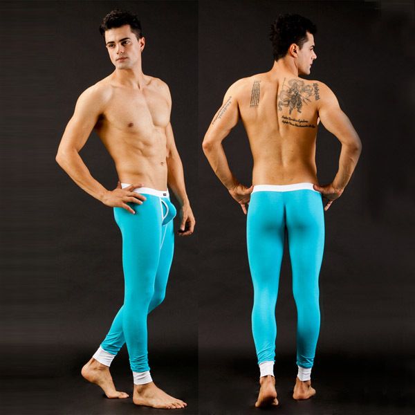 

wholesale-men's low rise underwear long johns thermal pants modal trousers s  l 5 colors ing, Black;brown