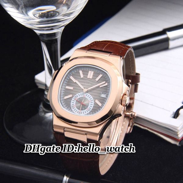 

Cheap New Watch 5980 5980R 5712 5712R Automatic Gents Watch 40mm High Quality Rose Gold Bezel Leather Strap Mens Best Sports Gents Watches