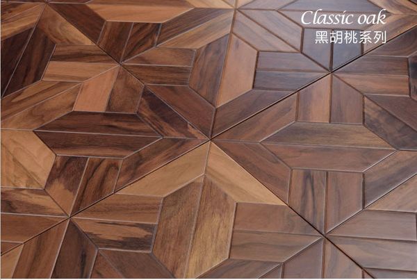 Noz a madeira chão sala de estar de madeira telha telha tapetes escuros decalque móveis capa woodworking arte de parede medalhão embutido piso parquet painéis marchet