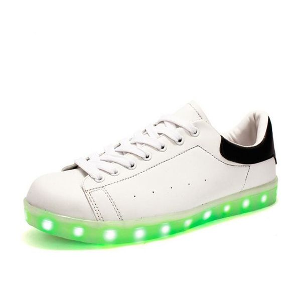 Fashion Led Shoes For Couples Cool Rainbow Color Flashing Shoes ... Fashion LED Shoes for Couples Cool Rainbow Color Flashing Shoes Womens Stan Smith Casual Shoes Skateboard