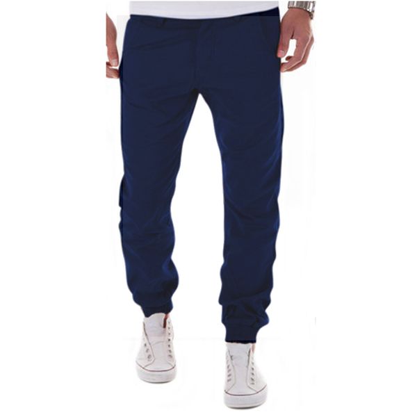 

wholesale- 2017 new casual men pants slim pant straight trousers fashion solid khaki black pants men small foot trousers plus size 3xl