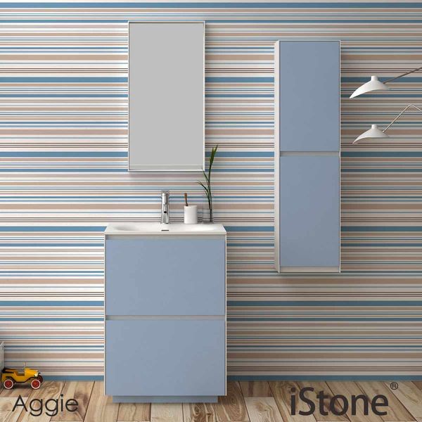 

600mm bathroom vanity stone solid surface furniture blum drawer storage cloakroom wall hung cabinet 2940