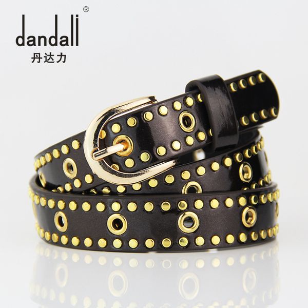 

европейский ограниченное время заклепки полые кожаные ремни для женщин джинсы 2017 новый дизайнер случайные похудения детский женский ремень, Black;brown