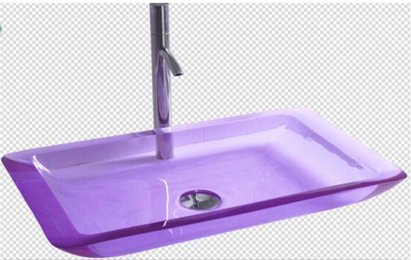 

Rectangular Bathroom Resin Acrylic Counter Top Sink Vessel Solid Surface Stone Coakroom Colored Wash Basin 3860