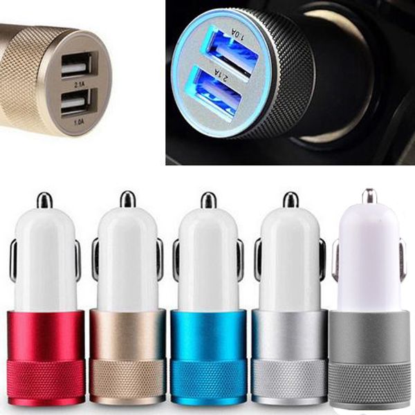 

Metal dual u b port car charger univer al 12 volt 1 2 amp for apple iphone ipad ipod am ung galaxy motorola dhl cab114