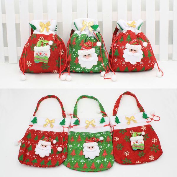 

new christmas canvas monogrammable santa claus drawstring bag with reindeers, monogramable christmas gifts sack bags fast shipping b0745