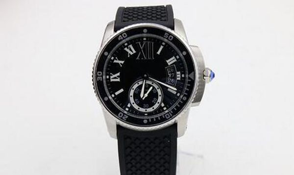 

новый роскошный автоматический калибр 6 дайвер черный резиновая лента стекло обр