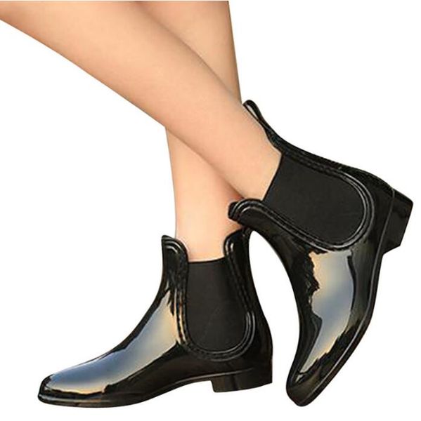 

2017 Весна Зима Rainboots Ботильоны Сапоги Дождь Сапоги Резинка Обувь Женщина Твердые Р
