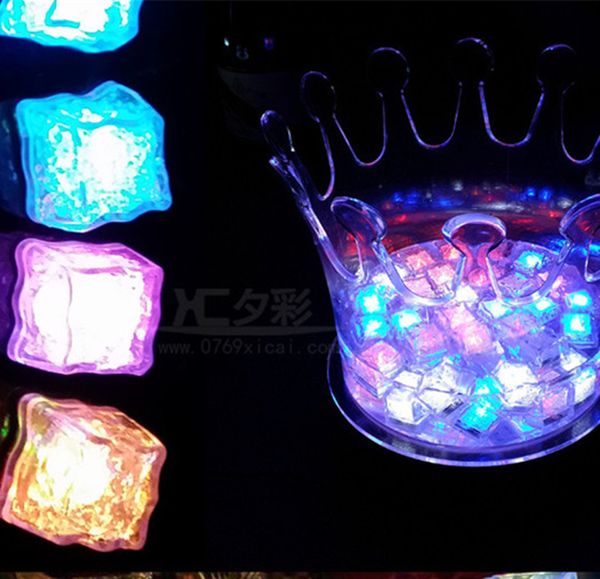 

Хэллоуин Flash light Ice Cube Water-Actived Flash Led Light квадратная лампа положить в воду Drink Flash авто