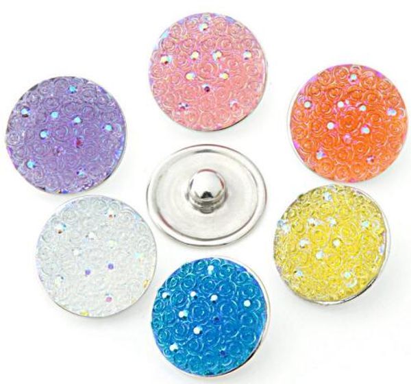 

10pcs/lot starry round resin ginger snaps round glass snaps bracelets fit 18mm snaps buttons jewelry kz25