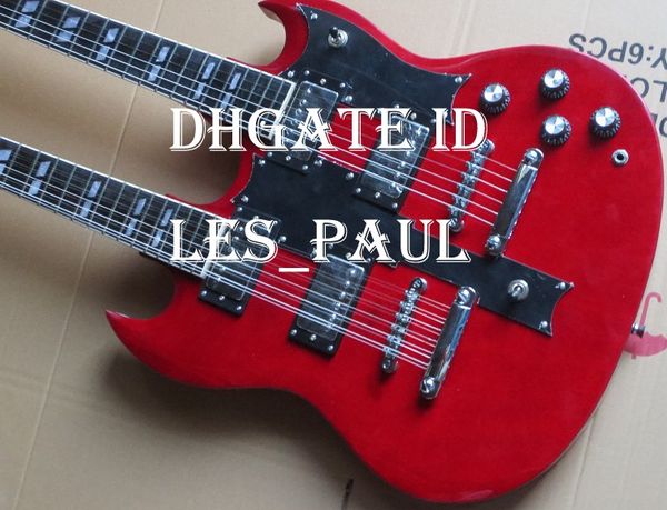 

Cu tom jimmy page 12 6 tring 1275 double neck led zeppeli page igned aged wine red body electric guitar
