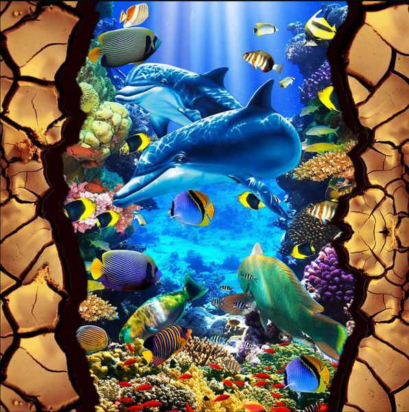 

3d полы для гостиной и спальни ocean world роспись пола фрески обустройство дома