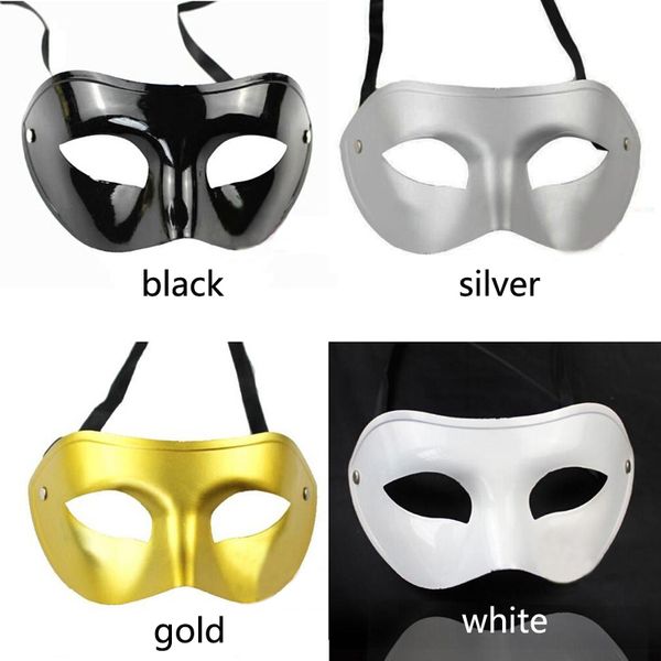 

solid black mens half faces mask venetian dance plastic mask mardi gras masquerade halloween costume party masks