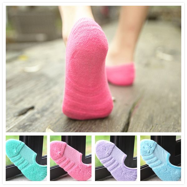 

dhl new women casual sports ankle socks cotton soft low cut breathable towel socks anti-friction b0470, Black;white