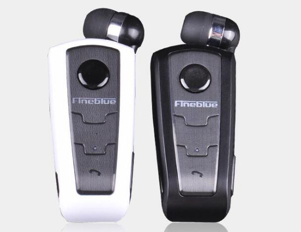 Auricolari In-Ear FineBlue F910 Auricolari Bluetooth senza fili retrattili Cuffie con clip per colletto Chiamate di supporto Ricordano Vibrazioni