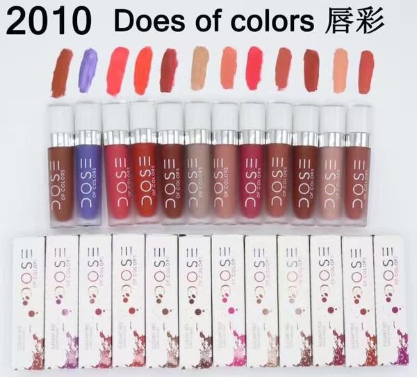 

2016 New Arrival Dose Of Colors Liquid Matte Lipstick Waterproof Lip Gloss Lipgloss 300pcs DHL